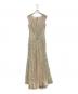 TADASHI SHOJI (タダシ ショージ) コードレースプリーツロングドレス ベージュ：15000円