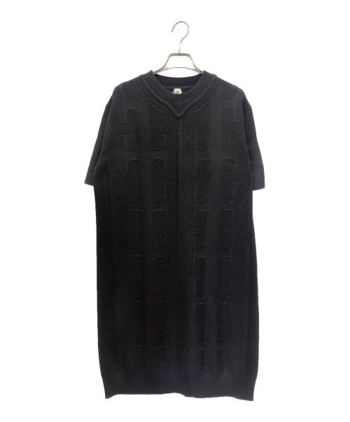 HERMES（エルメス）HERMES (エルメス) ニットワンピース ブラック サイズ:42の古着・服飾アイテム