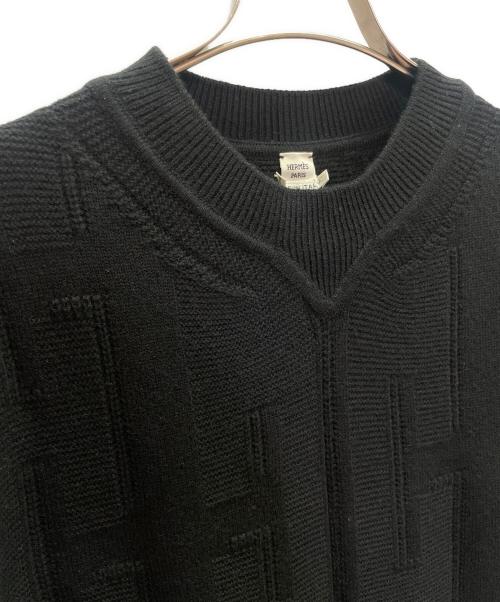 HERMES（エルメス）HERMES (エルメス) ニットワンピース ブラック サイズ:42の古着・服飾アイテム