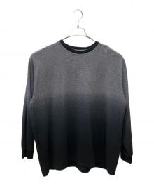 Graphpaper（グラフペーパー）の古着「Gradient Border L/S Tee」｜グレー×ブラック