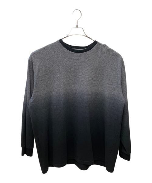 Graphpaper（グラフペーパー）Graphpaper (グラフペーパー) Gradient Border L/S Tee グレー×ブラック サイズ:1の古着・服飾アイテム