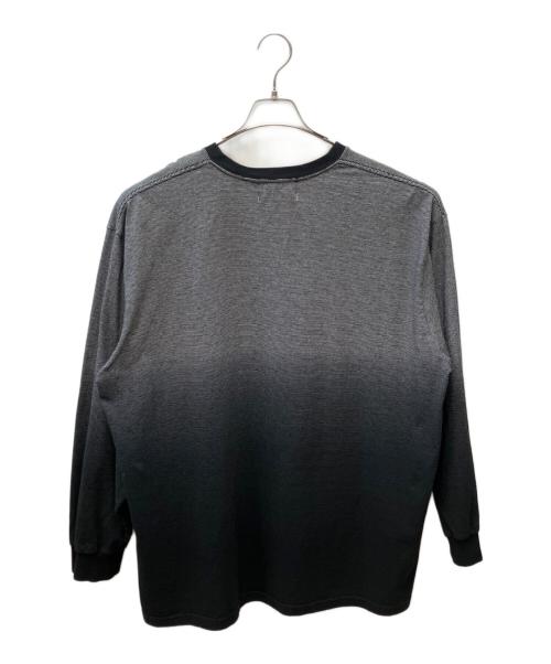 Graphpaper（グラフペーパー）Graphpaper (グラフペーパー) Gradient Border L/S Tee グレー×ブラック サイズ:1の古着・服飾アイテム