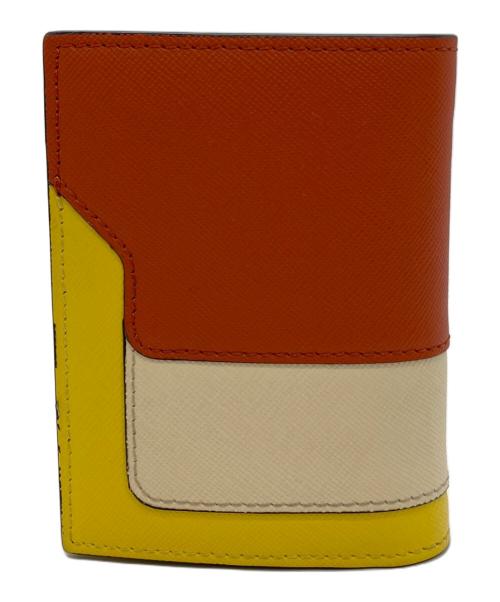 MARNI（マルニ）MARNI (マルニ) 2つ折り財布 イエロー×ブラウンの古着・服飾アイテム