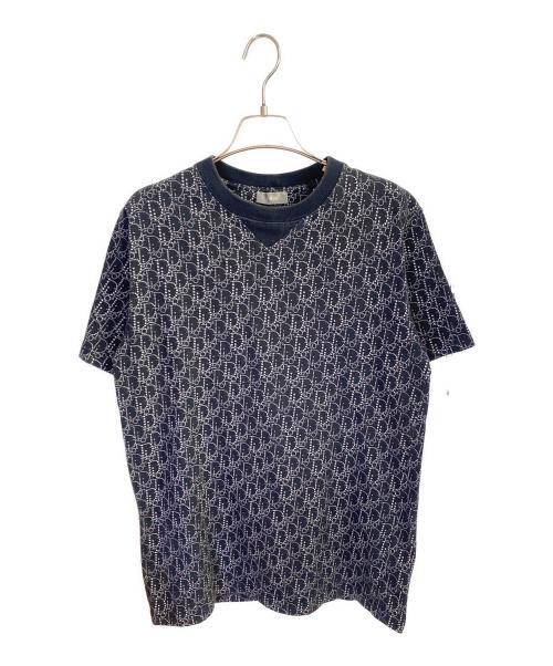 Dior（ディオール）Dior (ディオール) Oblique Beaded Tee ネイビー サイズ:Sの古着・服飾アイテム