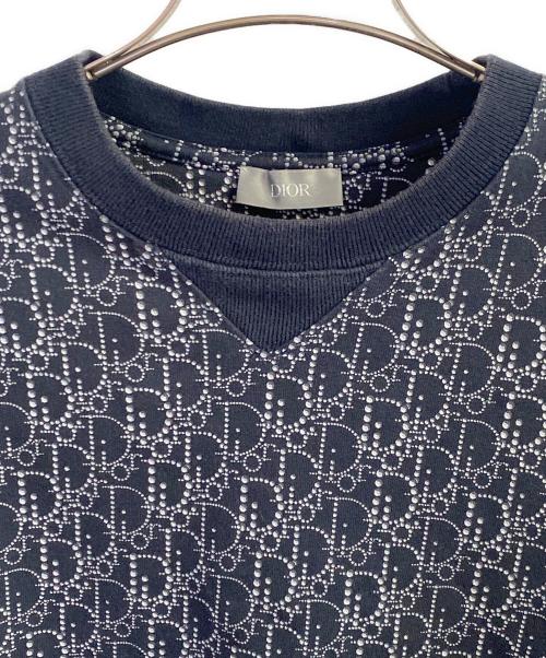 Dior（ディオール）Dior (ディオール) Oblique Beaded Tee ネイビー サイズ:Sの古着・服飾アイテム