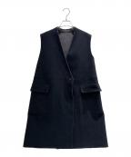 DRAWERドゥロワー）の古着「Reversible Sleeveless Wool Coat/リバーシブル スリーブレス ウールコート/6522-234-0729」｜ネイビー/グレー