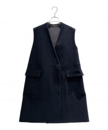 DRAWER（ドゥロワー）の古着「Reversible Sleeveless Wool Coat/リバーシブル スリーブレス ウールコート/6522-234-0729」｜ネイビー/グレー
