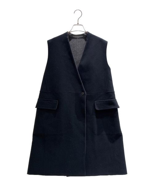 DRAWER（ドゥロワー）DRAWER (ドゥロワー) Reversible Sleeveless Wool Coat/リバーシブル スリーブレス ウールコート/6522-234-0729 ネイビー/グレー サイズ:36の古着・服飾アイテム