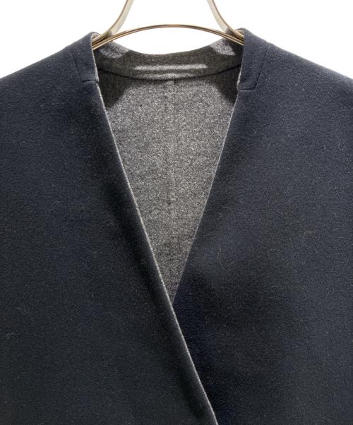 DRAWER（ドゥロワー）DRAWER (ドゥロワー) Reversible Sleeveless Wool Coat/リバーシブル スリーブレス ウールコート/6522-234-0729 ネイビー/グレー サイズ:36の古着・服飾アイテム
