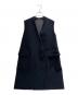 DRAWER（ドゥロワー）の古着「Reversible Sleeveless Wool Coat/リバーシブル スリーブレス ウールコート/6522-234-0729」｜ネイビー/グレー