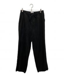 ATON（エイトン）の古着「NIDOM SILK LINEN OVER PANTS」｜ブラック