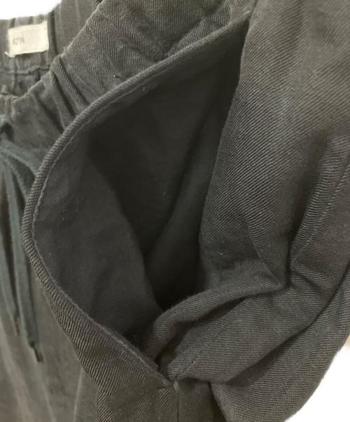 ATON（エイトン）ATON (エイトン) NIDOM SILK LINEN OVER PANTS ブラック サイズ:04の古着・服飾アイテム