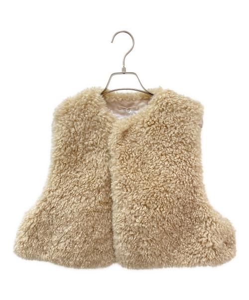 HYKE（ハイク）HYKE (ハイク) FAUX SHERLING CROPPED VEST クリーム サイズ:Freeの古着・服飾アイテム
