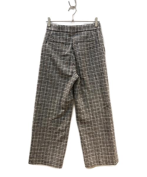 DRAWER（ドゥロワー）DRAWER (ドゥロワー) グレンチェックツイードパンツ グレー サイズ:Sの古着・服飾アイテム