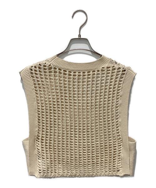 HYKE（ハイク）HYKE (ハイク) メッシュニットベスト ベージュ サイズ:Freeの古着・服飾アイテム