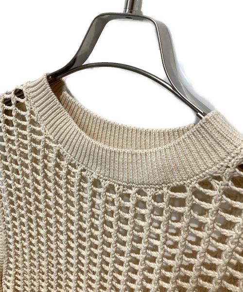 HYKE（ハイク）HYKE (ハイク) メッシュニットベスト ベージュ サイズ:Freeの古着・服飾アイテム