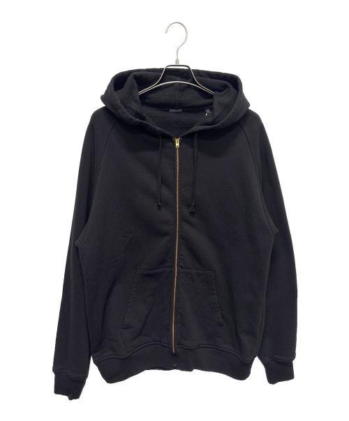 COMOLI（コモリ）COMOLI (コモリ) コットン裏毛 ジップパーカ ブラック サイズ:4の古着・服飾アイテム