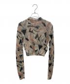 FENDIフェンディ）の古着「モヘヤ混クロップドニット」｜アイボリー