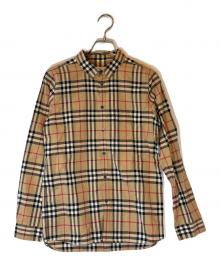 BURBERRY（バーバリー）の古着「長袖チェックシャツ」｜ブラウン