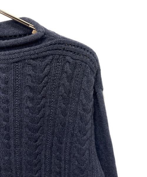 Maison Margiela（メゾンマルジェラ）Maison Margiela (メゾンマルジェラ) ハーフ ケーブル アラン ニット ネイビー サイズ:Sの古着・服飾アイテム
