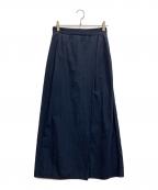 ATONエイトン）の古着「HAND DYED NYLON WRAPPED SKIRT」｜ネイビー