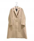DRAWERドゥロワー）の古着「Wool Silk Pink Tailored Coat Elegant/ウールシルクピンクテーラードコート/6525-234-0727」｜ピンク