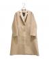 DRAWER（ドゥロワー）の古着「Wool Silk Pink Tailored Coat Elegant/ウールシルクピンクテーラードコート/6525-234-0727」｜ピンク
