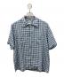 POST O'ALLS（ポストオーバーオールズ）の古着「NEUTRA 4 S/S - Linen Block Check」｜ブルー×ホワイト