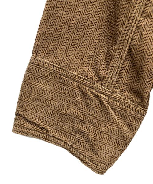 POST O'ALLS（ポストオーバーオールズ）POST O'ALLS (ポストオーバーオールズ) Engineers' Jacket : herringbone print corduroy ブラウン サイズ:Mの古着・服飾アイテム