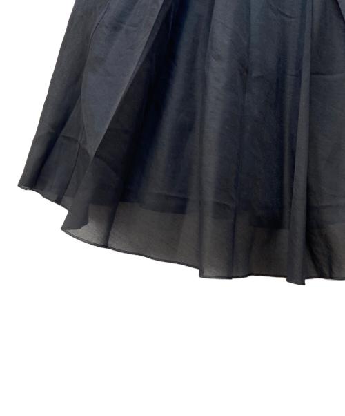 UNITED ARROWS（ユナイテッドアローズ）UNITED ARROWS (ユナイテッドアローズ) オーガンジー ポケット プリーツスカート ブラック サイズ:FREEの古着・服飾アイテム