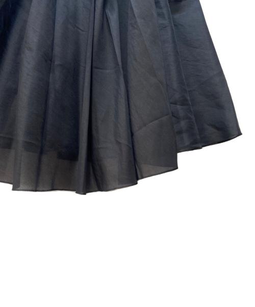 UNITED ARROWS（ユナイテッドアローズ）UNITED ARROWS (ユナイテッドアローズ) オーガンジー ポケット プリーツスカート ブラック サイズ:FREEの古着・服飾アイテム