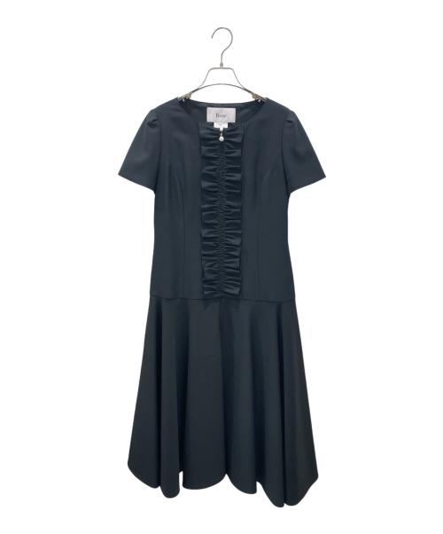 Rene（ルネ）Rene (ルネ) フロントフリルワンピース ブラック サイズ:36の古着・服飾アイテム
