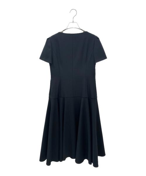 Rene（ルネ）Rene (ルネ) フロントフリルワンピース ブラック サイズ:36の古着・服飾アイテム