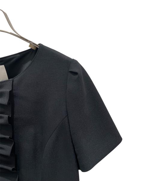 Rene（ルネ）Rene (ルネ) フロントフリルワンピース ブラック サイズ:36の古着・服飾アイテム