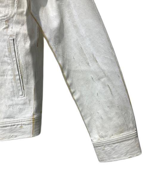 DIESEL（ディーゼル）DIESEL (ディーゼル) D-BARCY/ペイントデニムジャケット ホワイト サイズ:Mの古着・服飾アイテム