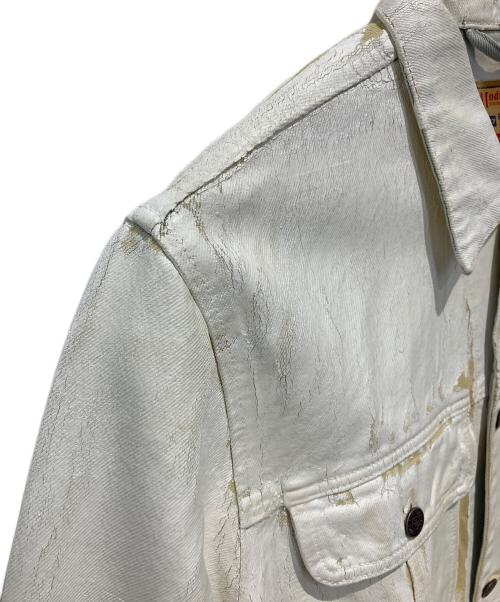 DIESEL（ディーゼル）DIESEL (ディーゼル) D-BARCY/ペイントデニムジャケット ホワイト サイズ:Mの古着・服飾アイテム