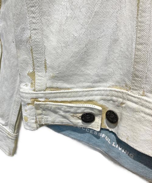 DIESEL（ディーゼル）DIESEL (ディーゼル) D-BARCY/ペイントデニムジャケット ホワイト サイズ:Mの古着・服飾アイテム