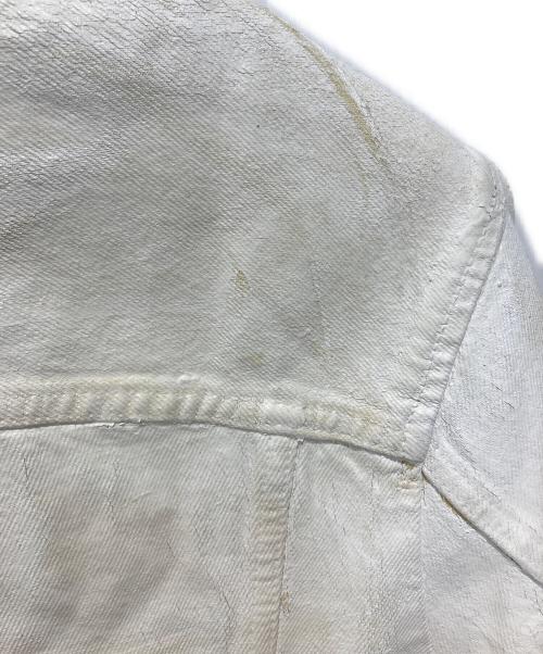 DIESEL（ディーゼル）DIESEL (ディーゼル) D-BARCY/ペイントデニムジャケット ホワイト サイズ:Mの古着・服飾アイテム