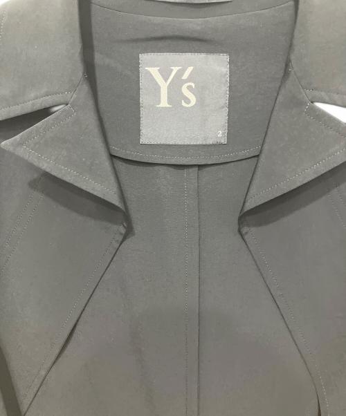 Y's（ワイズ）Y's (ワイズ) クレープデシンカッタウェイロングジャケット ブラック サイズ:2の古着・服飾アイテム