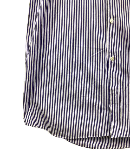 PLAY COMME des GARCONS（プレイコムデギャルソン）PLAY COMME des GARCONS (プレイコムデギャルソン) Stripe Shirt With Black Emblem Pattern ブルー サイズ:XLの古着・服飾アイテム