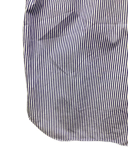 PLAY COMME des GARCONS（プレイコムデギャルソン）PLAY COMME des GARCONS (プレイコムデギャルソン) Stripe Shirt With Black Emblem Pattern ブルー サイズ:XLの古着・服飾アイテム