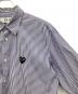 中古・古着 PLAY COMME des GARCONS (プレイコムデギャルソン) Stripe Shirt With Black Emblem Pattern ブルー サイズ:XL：15000円