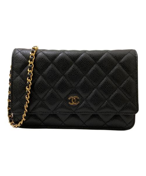 CHANEL（シャネル）CHANEL (シャネル) マトラッセチェーンショルダーウォレット ブラックの古着・服飾アイテム