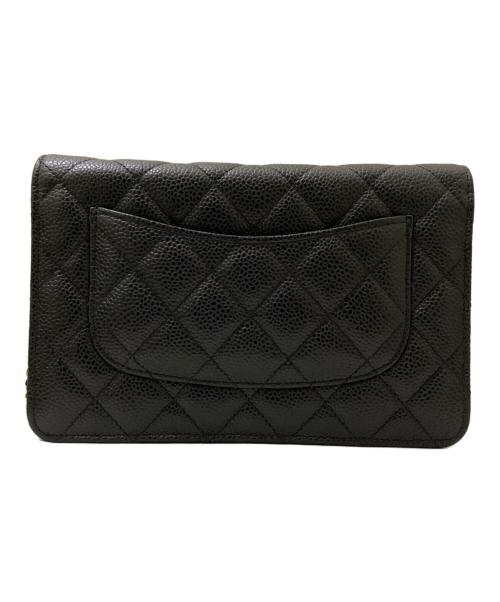 CHANEL（シャネル）CHANEL (シャネル) マトラッセチェーンショルダーウォレット ブラックの古着・服飾アイテム