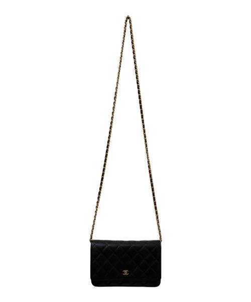 CHANEL（シャネル）CHANEL (シャネル) マトラッセチェーンショルダーウォレット ブラックの古着・服飾アイテム