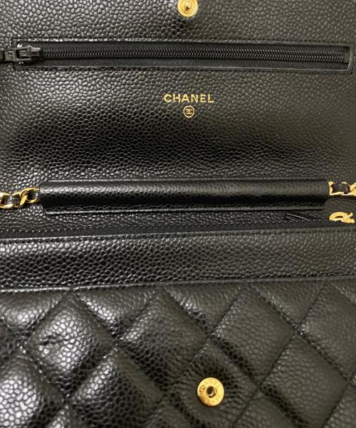 CHANEL（シャネル）CHANEL (シャネル) マトラッセチェーンショルダーウォレット ブラックの古着・服飾アイテム