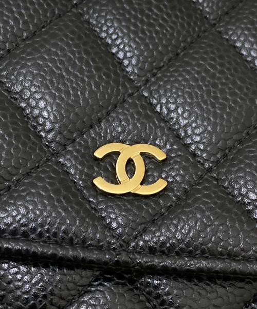 CHANEL（シャネル）CHANEL (シャネル) マトラッセチェーンショルダーウォレット ブラックの古着・服飾アイテム