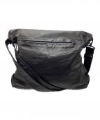 discord Yohji Yamamotoディスコード ヨウジヤマモト）の古着「2WAY MAGNET FLAP BAG / SOFT HORSE LEATHER」｜ブラック