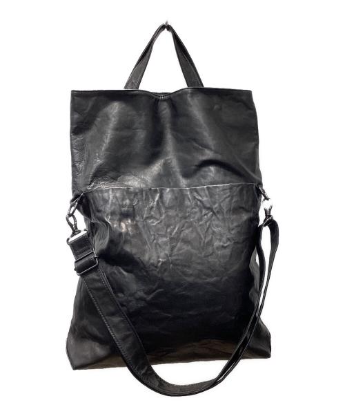 discord Yohji Yamamoto（ディスコード ヨウジヤマモト）discord Yohji Yamamoto (ディスコード ヨウジヤマモト) 2WAY MAGNET FLAP BAG / SOFT HORSE LEATHER ブラックの古着・服飾アイテム