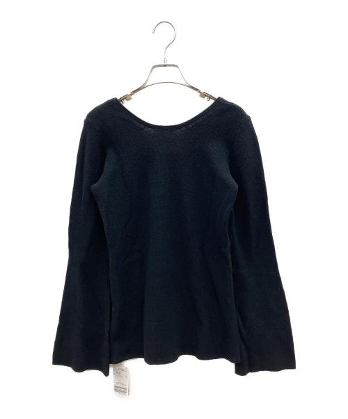 Plage（プラージュ）Plage (プラージュ) Noil silk Square ニット　26年モデル ブラック サイズ:Fの古着・服飾アイテム